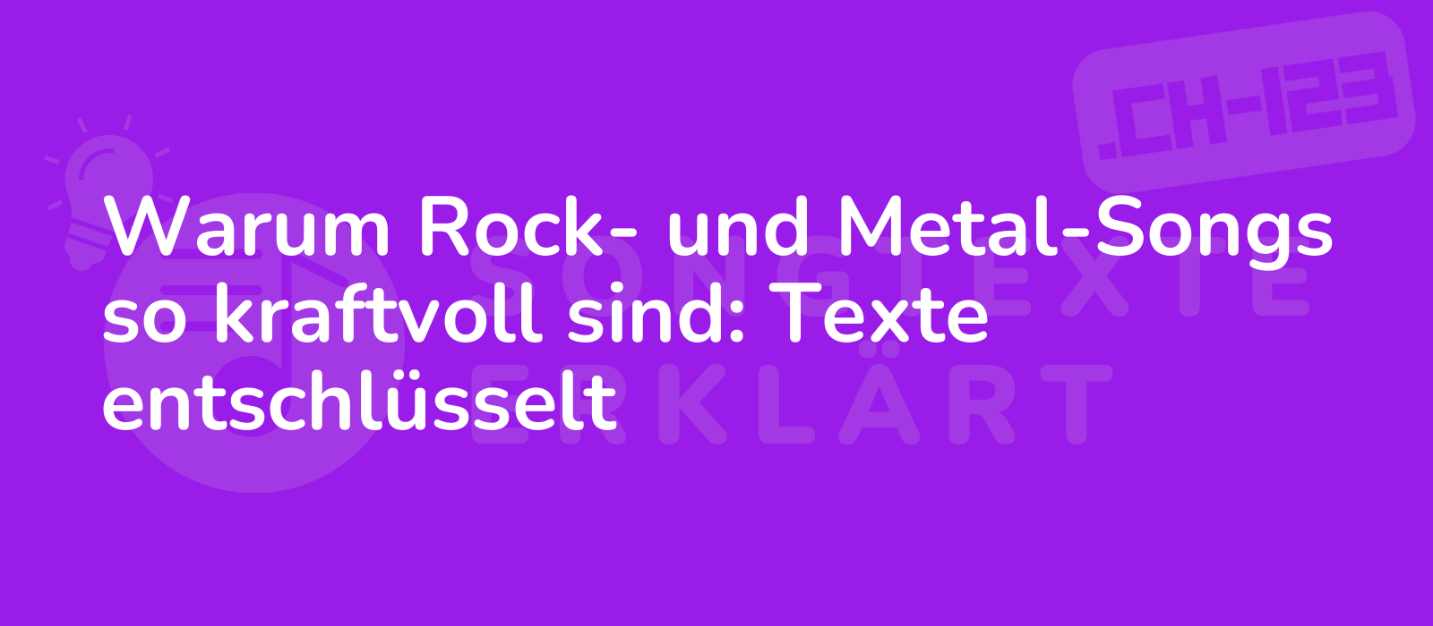 Warum Rock- und Metal-Songs so kraftvoll sind: Texte entschlüsselt